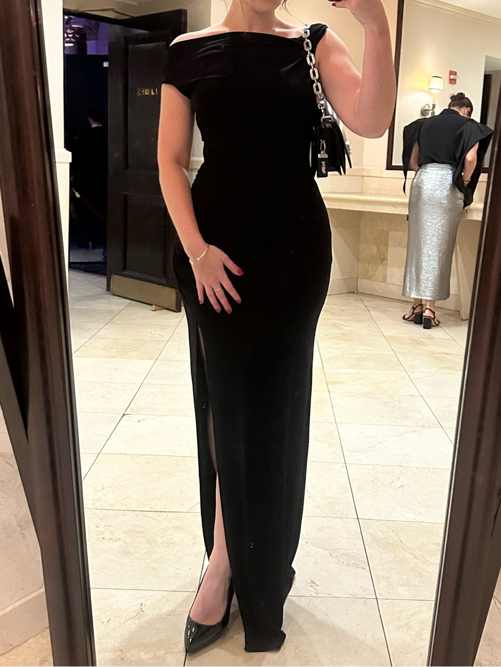 Revolve Formal Black Tie Gown Lia Maxi Dress Black Tie Formal Dress With Scarf